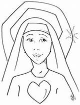 Catholic Crafts Immaculate Designlooter Saints María sketch template