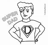 Dad Super Coloring Pages Fathers Father sketch template