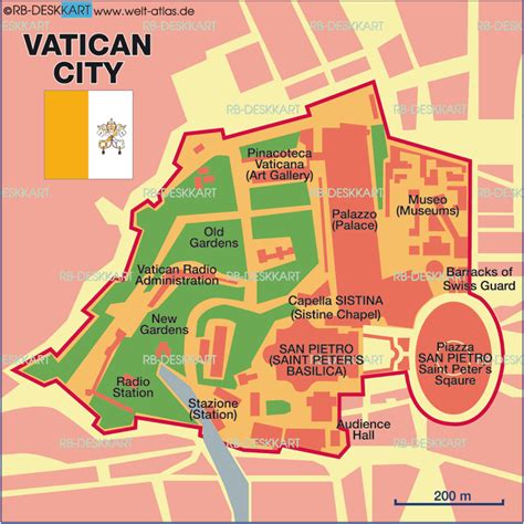 map  vatican city  holy  city state welt atlasde