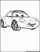 Cars Coloring Disney Sally Pages Colouring Kids Fun Color King Printable sketch template