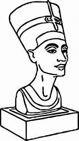 Coloring Egyptian Statue Nefertiti Ancient Cleopatra Pages Mythology Egypt Wecoloringpage Printable Getcolorings Getdrawings sketch template