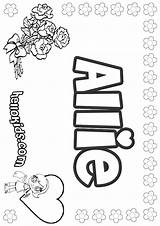 Allie Coloring Pages Color Name Allison Sheets Hellokids Alison Girls Alivia Print sketch template