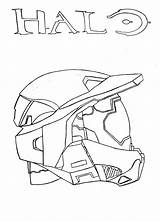 Coloring Helmet Halo Master Pages Drawing Chief Getdrawings Getcolorings sketch template