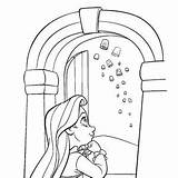 Coloring Rapunzel Pascal Tickling Lantern Looking sketch template