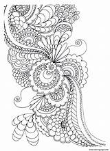 Coloring Pages Flower Adults Adult Zen Comments Stress Anti sketch template
