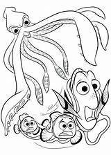 Coloring Pages Squid Nemo Dory Finding Giant Marlin Drawing Attacked Color Colossal Pages2color Heidi Getcolorings Print Getdrawings Printable sketch template
