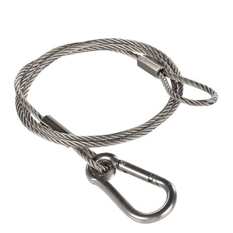 safety cable wire  mm  mm  carabiner ikan