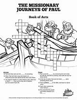 Crossword Puzzles Missionary Journeys Apostle Journey Acts Athens Pauls Stoning Lesson Saul Becomes Preach Silas Sharefaith Story Template sketch template