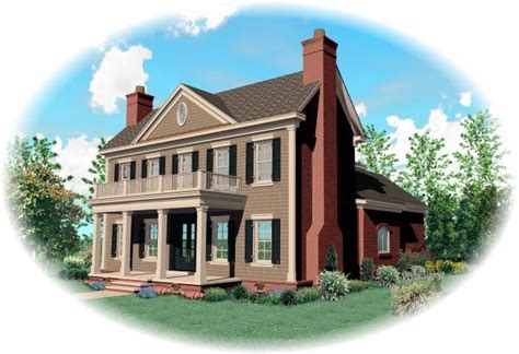 colonial style house plan    bed  bath  car garage luxury house plans brick