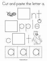 Letter Paste Cut Coloring Worksheets Preschool Letters Activities Twistynoodle Noodle Built California Usa Choose Board sketch template