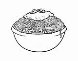 Spaghetti Espaguetis Colorare Espaguete Disegni Acolore Pan sketch template