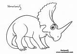 Triceratops Styracosaurus Monoclonius Dinosaur sketch template
