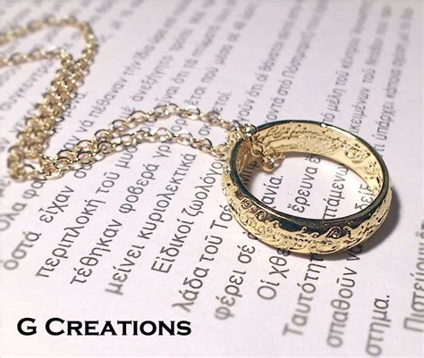 Lotr Lord Of The Rings Ring Necklace The One Ring