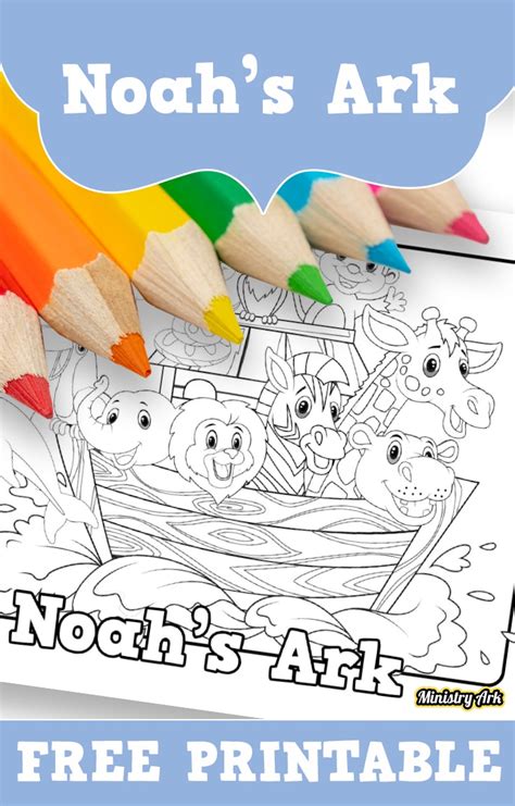 noahs ark printable coloring sheet ministryark