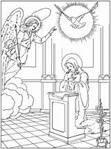 Coloring Pages Rosary Annunciation Immaculate Conception Mysteries Clipart Kids Joyful Mary Printable Cliparts Feast Catholic Colouring Book Clip Blessed Family sketch template