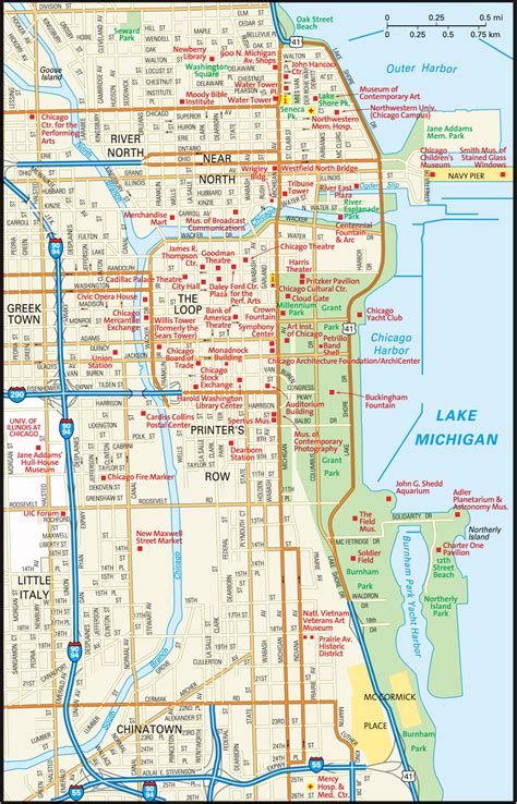 chicago map guide  chicago illinois
