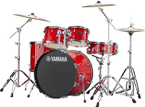 yamaha rydeen  drum kit cymbal set  hot red andertons