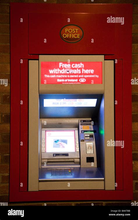 post office atm cash machine  uk stock photo alamy