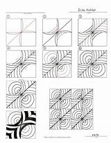Zentangle Patterns Pattern Doodle Tangle Zentangles Drawing Zen Drawings Tutorial Choose Board Designs Instructions Tutorials Shapes sketch template