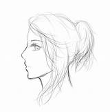 Side Pro Sketch Drawing Face Deviantart Girl Anime Drawings Pencil Girls Easy Draw Woman Outline Female Simple Sketches Desenho Faces sketch template