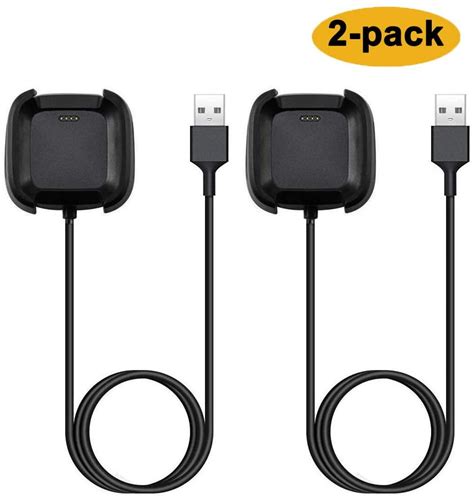 pack charger  fitbit versa lite edition versa chargermixtecc usb power charging cable