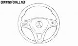 Wheel Steering Draw Drawing Shape Make sketch template