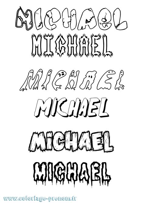 coloriage du prenom michael  imprimer ou telecharger facilement