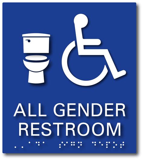 All Gender Restroom Ada Sign Toilet And Wheelchair
