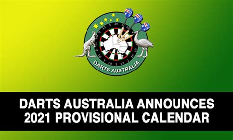 darts australia announces provisional calendar   darts australia
