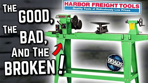 harbor freight wood lathe review   years youtube