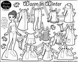 Paper Doll Coloring Pages Dolls Printable Monday Winter Print Marisole African American Clothes Warm Amish Template Paperthinpersonas Colouring Color Luxury sketch template