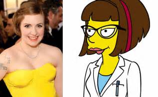 first look lena dunham to guest on the simpsons