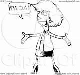 Shouting Outline Surprising Ta Businesswoman Clip Toonaday Royalty Illustration Ron Leishman Rf sketch template