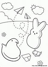 Coloring Peeps Pages Marshmallow Color sketch template