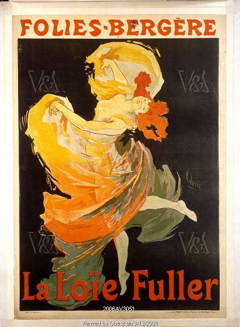 La Loie Fuller At The Folies Bergere By Jules Cheret France 1893 V