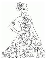 Fashion Coloring Pages Floral sketch template