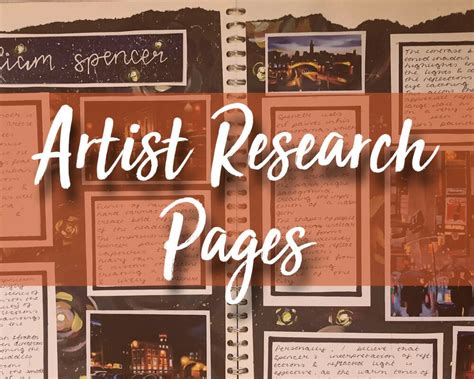good examples  artist research pages  arty teacher artist