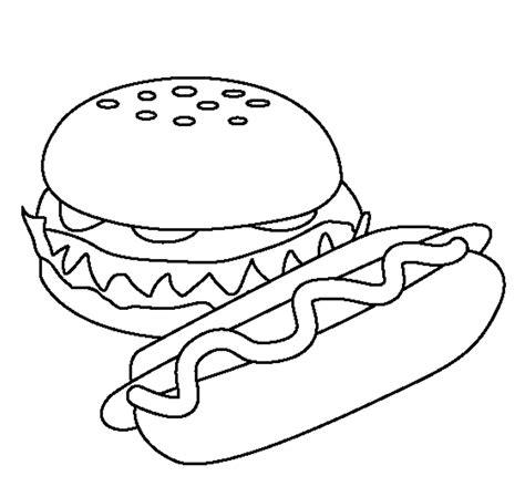 collection  simple food coloring pages buku ide