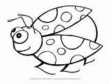 Ladybug Coloring Pages Printable Cute Color Octopus Sheets sketch template