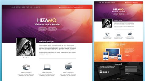 design  hizamo portfolio website  photoshop youtube