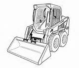 Skid Steer Bobcat Loader Drawing Getdrawings sketch template