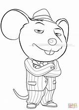 Sing Coloring Pages Mike Movie Drawing Supercoloring sketch template