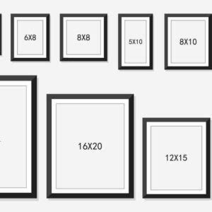 picture frame size guide memory box