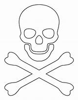 Crossbones Template Hat Pirate Pattern Printable Skull Outline Stencils Crafts Patterns Patternuniverse Templates Halloween Kids Use Coloring Stencil Piraten Theme sketch template