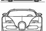 Bugatti Coloring Pages Car Veyron Pur Sang Awesome sketch template