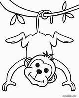 Coloring Monkey Pages Printable Kids Animal Hanging Zoo Cool2bkids Sheets Crafts Printables Books Jungle Projects Choose Board Open sketch template