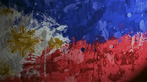 paint splash   flag  philippines wallpaper digital art