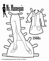 Mannequin Pages Coloring Printable Ms Paper 1960s Doll Clothes Fashion Experience Color Getdrawings Print Dolls Paperthinpersonas Pdf Dress Getcolorings sketch template