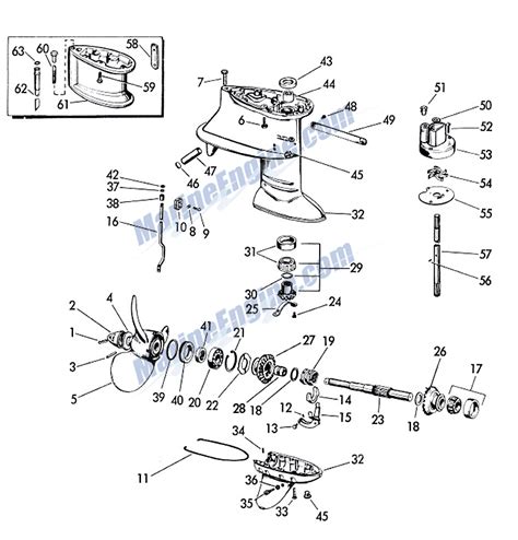 evinrude gearcase parts   hp  outboard motor suzuki patent prints diagram