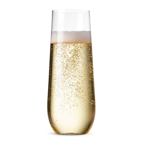 32 count 12 oz unbreakable stemless plastic wine champagne glasses